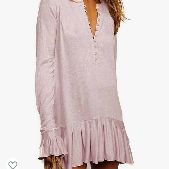Free People Dresses & Skirts - Free People Your Girl Tunic dusty lavender dress Size M